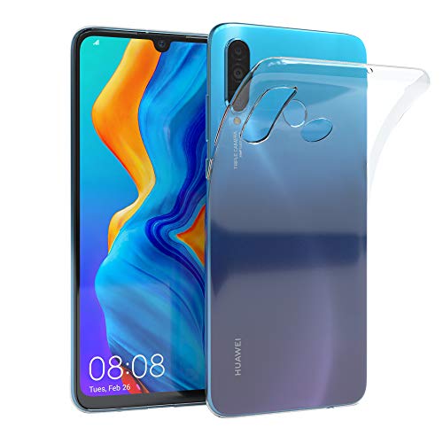 EAZY CASE Hülle kompatibel mit Huawei P30 Lite / P30 Lite New Edition Schutzhülle Silikon, Ultra dünn, Slimcover, Handyhülle, Silikonhülle, Backcover, Durchsichtig, Klar Transparent von EAZY CASE