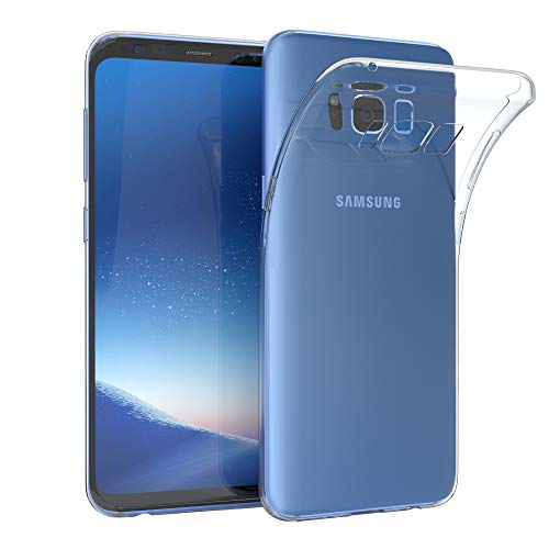 EAZY CASE Hülle kompatibel mit Samsung Galaxy S8 Schutzhülle Silikon, Ultra dünn, Slimcover, Handyhülle, Silikonhülle, Backcover, Durchsichtig, Klar Transparent von EAZY CASE