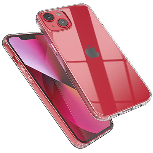 EAZY CASE Premium Crystal TPU Hülle kompatibel mit iPhone 13 Schutzhülle Silikon mit Kameraschutz, Slimcover, Handyhülle, Silikonhülle, Backcover, Durchsichtig, Transparent von EAZY CASE