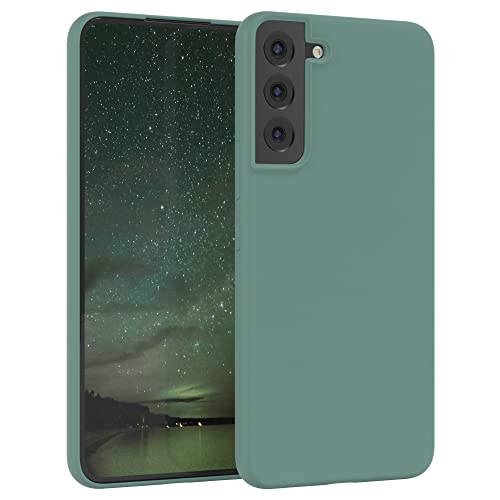 EAZY CASE Premium Silikon Handyhülle kompatibel mit Samsung Galaxy S22 Plus 5G, Slimcover mit Kameraschutz und Innenfutter, Silikonhülle, Schutzhülle, Bumper, Handy Case, Hülle, Softcase, Nacht Grün von EAZY CASE