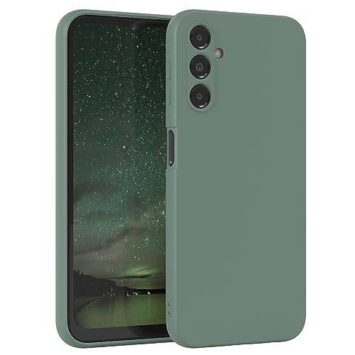 EAZY CASE - Silikonhülle für Samsung Galaxy A14 5G Hülle Silikon Case Grün weich stoßfeste Handyhülle Galaxy A14 Schutzhülle mit Kameraschutz Dünn Premium Schutz Cover TPU Phone Bumper in Dunkelgrün von EAZY CASE