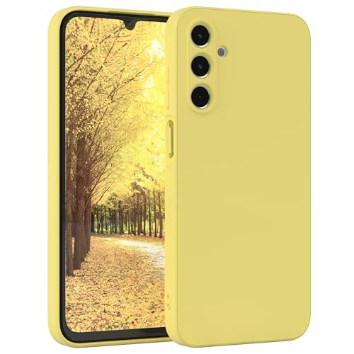 EAZY CASE - Silikonhülle für Samsung Galaxy A15 Hülle Silikon Case Gelb weich stoßfeste Handyhülle Galaxy A15 Schutzhülle mit Kameraschutz Dünn Premium Schutz Cover TPU Phone Bumper in Pastellgelb von EAZY CASE