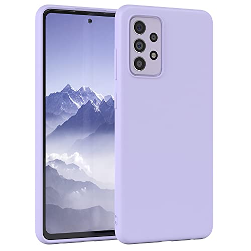 EAZY CASE - Silikonhülle für Samsung Galaxy A72 / A72 5G Hülle Silikon Case Lila weich stoßfeste Handyhülle A72 / 5G Schutzhülle mit Kameraschutz Dünn Premium Schutz Cover TPU Bumper Lavendel Violett von EAZY CASE