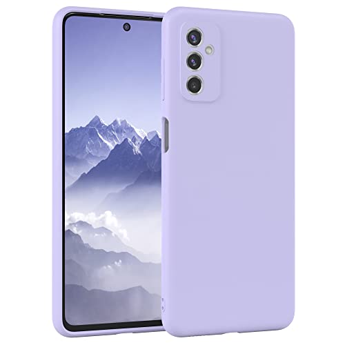 EAZY CASE - Silikonhülle für Samsung Galaxy M52 5G Hülle Silikon Case Lila weich stoßfeste Handyhülle Galaxy M52 5G Schutzhülle mit Kameraschutz Dünn Premium Schutz Cover TPU Bumper Lavendel Violett von EAZY CASE