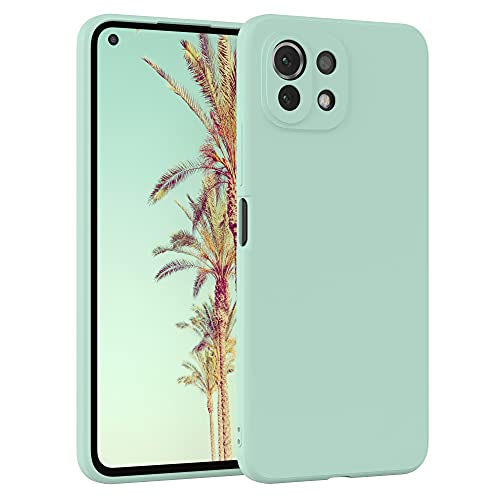 EAZY CASE - Silikonhülle für Xiaomi Mi 11 Lite / 5G / 11 Lite 5G NE Hülle Silikon Case Grün weich stoßfeste Handyhülle Schutzhülle mit Kameraschutz Dünn Premium Schutz Cover TPU Bumper in Mint Grün von EAZY CASE