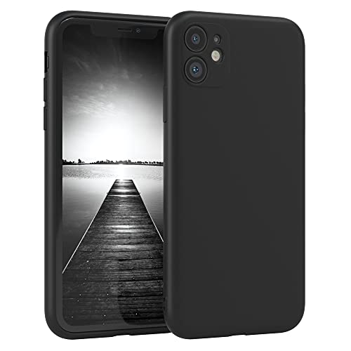 EAZY CASE - Silikonhülle für iPhone 11 Hülle Silikon Case Schwarz stoßfeste Handyhülle iPhone 11 Schutzhülle mit Kameraschutz Dünn Premium Schutz Cover TPU Phone Bumper in Schwarz Matt von EAZY CASE