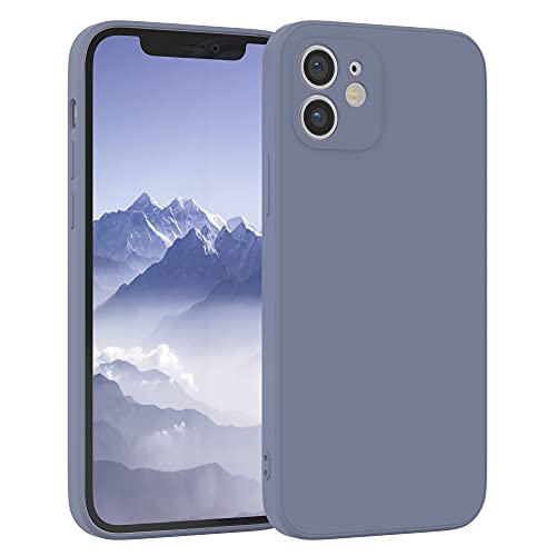 EAZY CASE - Silikonhülle für iPhone 12 Hülle Silikon Case Blau weich stoßfeste Handyhülle iPhone 12 Schutzhülle mit Kameraschutz Dünn Premium Schutz Cover TPU Phone Bumper in Eisblau von EAZY CASE