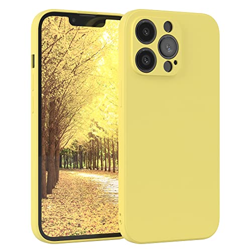 EAZY CASE - Silikonhülle für iPhone 13 Pro Hülle Silikon Case Gelb weich stoßfeste Handyhülle iPhone 13 Pro Schutzhülle mit Kameraschutz Dünn Premium Schutz Cover TPU Phone Bumper in Pastellgelb von EAZY CASE