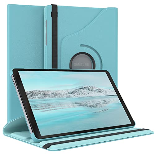 EAZY CASE - Tablet Hülle für Samsung Galaxy Tab A7 Lite Schutzhülle 8 Zoll Smart Cover Tablet Case Rotationcase zum Aufstellen Klapphülle 360° drehbar mit Standfunktion Tasche Kunstleder Blau von EAZY CASE