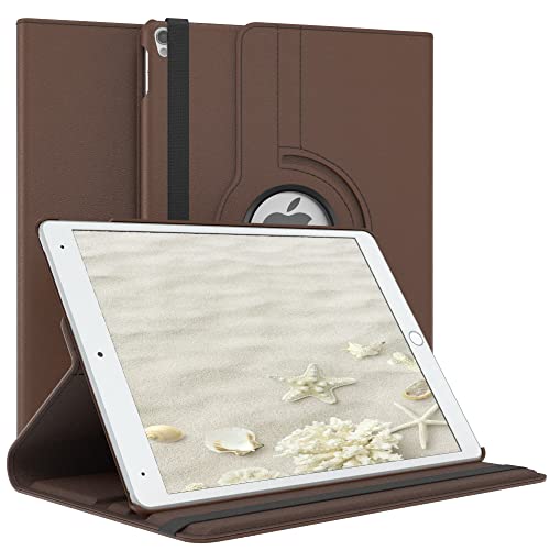 EAZY CASE - Tablet Hülle für iPad Pro 10,5" 2017 Schutzhülle 10.5 Zoll Smart Cover Tablet Case Rotationcase zum Aufstellen Klapphülle 360° drehbar mit Standfunktion Tasche Kunstleder Braun von EAZY CASE