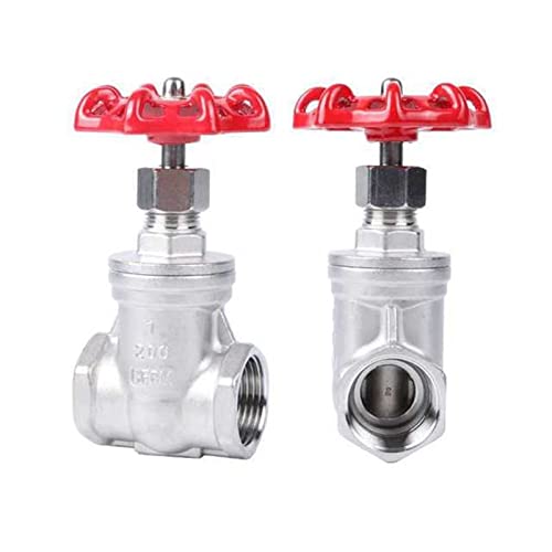 Edelstahl-Absperrschieber DN15 DN20 DN25 DN32 Wasserventil-Umschaltventil Innengewinde Bewässerungsventil-Adapter (Größe: G1l2 DN15)(G1-1l4 DN32) von EBGAZSPD