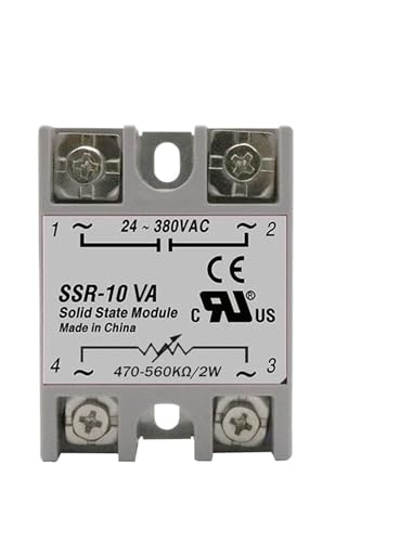 SSR-10VA SSR-25VA SSR-40VA SSR Halbleiterrelais Spannungsregler AC24-380V Ausgang + Potentiometer for PID-Temperaturregler(Solid State Relay,SSR-10VA) von EBGAZSPD