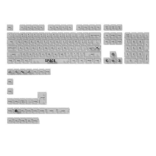 Transparentes Tastenkappen-Set mit 132 Tasten, MDA-Profil, Kristall-Tastenkappen für mechanische Tastatur, ANSI-Layout, Hintergrundbeleuchtung, Tastenkappen-Set, mechanische Tastaturen, Zubehör, von EBVincxmk