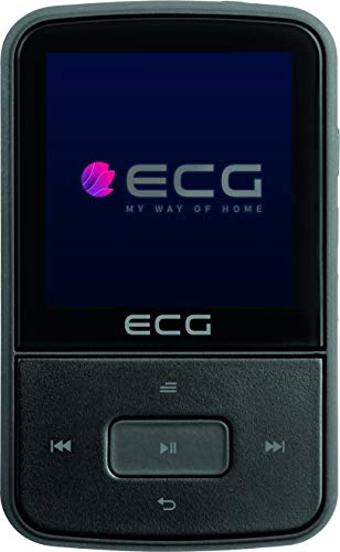 ECG PMP 30 8GB Black MP3/MP4-Player – Speicher 8 GB; 30 Vorwahlen für FM-Sender; MP3 von der Micro SD-Karte; Diktiergerät; Sportclip; Tastensperre; USB 2.0; In-Ear-Kopfhörer der Prämienreihe Schwarz von ECG