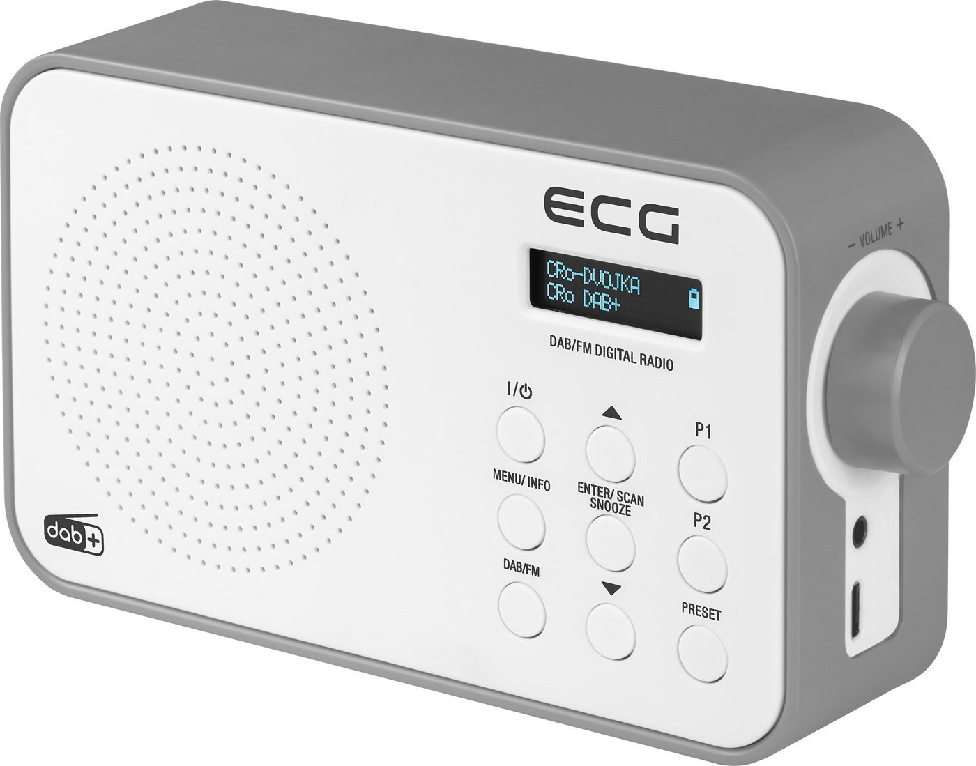 ECG RD 110 DAB Black Digitalradio (DAB) (Digitalradio (DAB), FM, Tragbar, Wecker, Timer, Snoozer, 1,00 W, USB, DAB+, FM, Tragbar) von ECG
