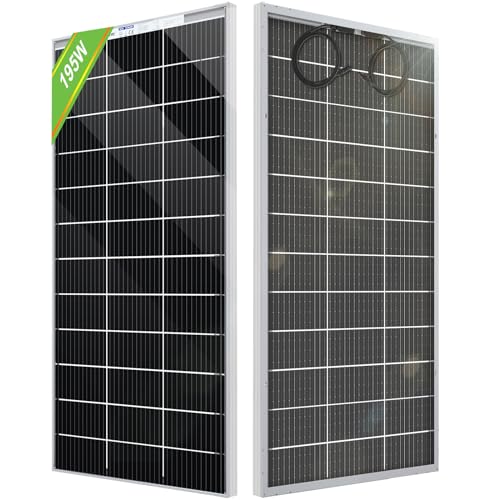 ECO-WORTHY 195W Bifacial Solarpanel 18V, Monokristallin Solarmodul für 12V Batterien, Photovoltaik, Solarpanel 12V Ideal für Wohnmobil, Balkonanlage, Gartenhäuse, Boot von ECO-WORTHY