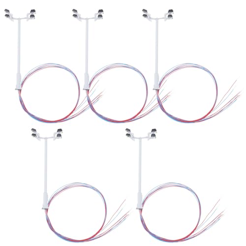 ECSiNG 5 x 4 LEDs, 1:160 Pitch Straßenlaternen, 3 V, 6,2 cm, kaltweiß, strahlende Modelleisenbahn-Straßenlaternen für Spielplatzlampen, Garten, Straßenlaterne, Hof von ECSiNG