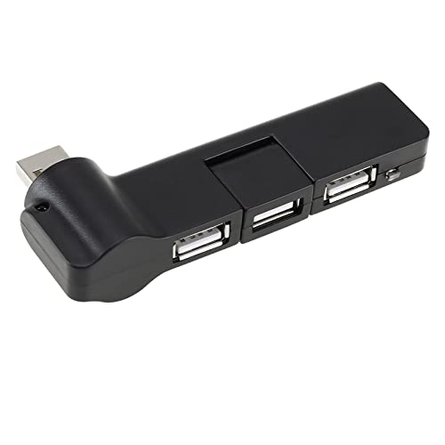 ECSiNG USB Extender Hub 4 Port 180° Drehung USB Hub Netzteil Mini USB 2.0 Zubehör für Maus Tastaturen Kartenleser 5V 500mA von ECSiNG