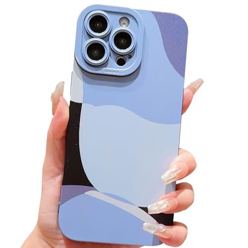 ECZOIL Aesthetic Handyhülle für iPhone 16 Pro Hülle,Niedliche Kunst Malerei Mädchen Süße Weich TPU Kameraschutz Phone Case for Frauen und Mädchen-Schwarz von ECZOIL