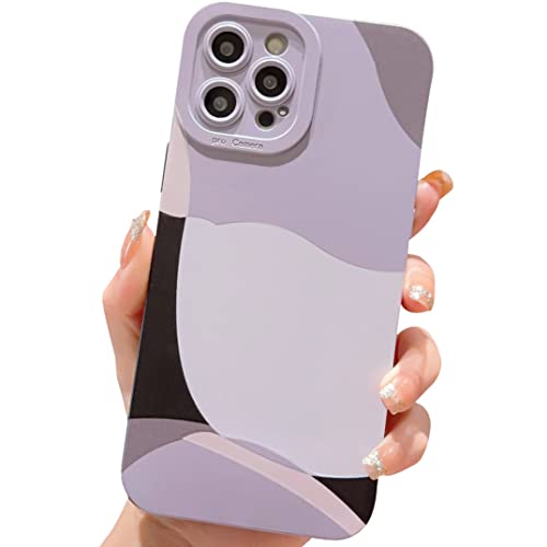 ECZOIL HZLFCZL Kompatibel mit iPhone 13 Pro Max Hülle Case 6.7 Zoll，Süße bemaltei Kunst Linsenschutz Ultra-dünne weiche Handyhülle Phone Case für iPhone 13 Pro Max weibliches Mädchen Süße(Schwarz) von ECZOIL