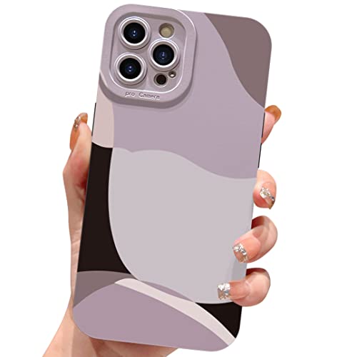 ECZOIL Kompatibel mit iPhone 12 Pro Hülle,Kunst Aesthetic bemaltei Geometrie Kunst Muster Handyhülle Kameraschutz Weich TPU sturzsicher Phone Case für iPhone 12 Pro 6.1 Zoll-Schwarz von ECZOIL