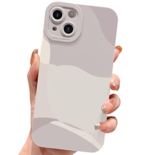 ECZOIL Kompatibel mit iPhone 14 Hülle 6,1 Zoll,Cute Aesthetic Kunst Malerei Mädchen Süße Handyhülle Ultra dünne Weich TPU Kameraschutz Phone Case for iPhone 14 for Women Girl-Weiß von ECZOIL