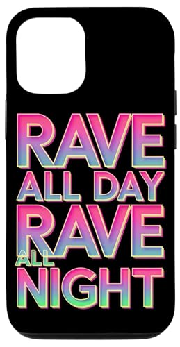 Hülle für iPhone 13 Pro Farbenfroher Rave Techno DJ Rave den ganzen Tag über von EDM House Electronic Music Festival Men Women Tees