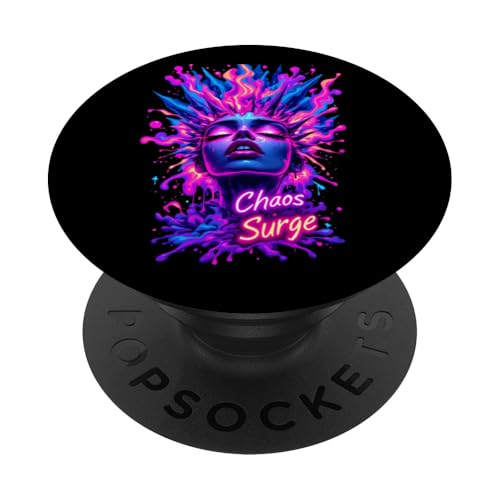 Lebendige psychedelische surreale Kunst von Trippy Face Acid Drift PopSockets Klebender PopGrip von EDM Rave Party Abstract Psychonaut Festival Tees