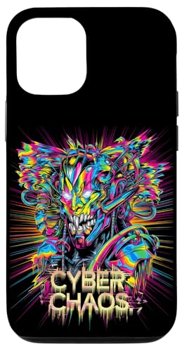 Lebendiges psychedelisches Cyber-Chaos Trippy Bunter Cyberpunk Hülle für iPhone 12/12 Pro von EDM Rave Party Abstract Psychonaut Festival Tees