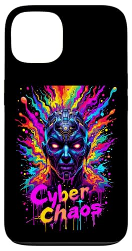 Lebendiges psychedelisches Cyber-Chaos Trippy Bunter Cyberpunk Hülle für iPhone 13 von EDM Rave Party Abstract Psychonaut Festival Tees