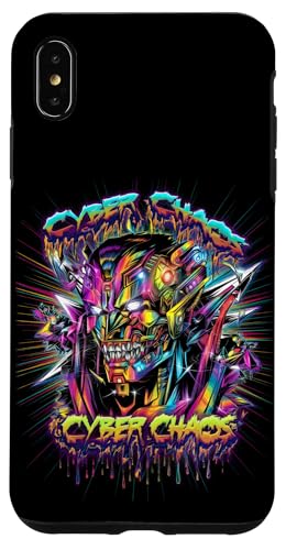 Lebendiges psychedelisches Cyber-Chaos Trippy Bunter Cyberpunk Hülle für iPhone XS Max von EDM Rave Party Abstract Psychonaut Festival Tees