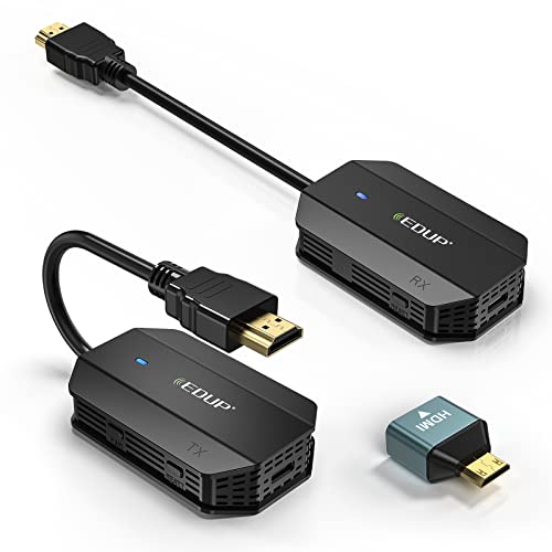 EDUP Wireless HDMI Transmitter and Receiver,1080P Sat Receiver HDMI Funk HDMI Funkübertragung für Streaming Video Audio File von (shumit Mini-HDMI-Adapter) von EDUP