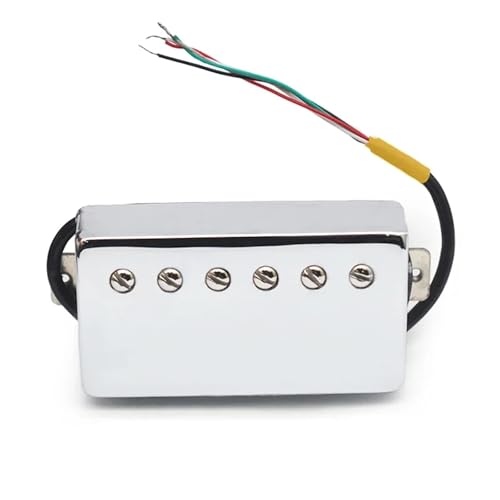 For Aln-ico 2 Humbucker-Gitarren-Tonabnehmer mit Messingabdeckung, Spulenteilung, 4-Spulen-Kabel 7,5 K, 8,6 K, Tonabnehmer for LP-Gitarre(Bridge Pickup) von EEQANAO