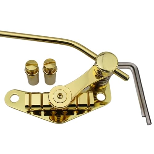 For Tune-O-Matic Style E-Gitarre Bridge Stop Bar Saitenhalter Tremolo for LP for SG-Gitarren Gold/Chrom(GD) von EEQANAO