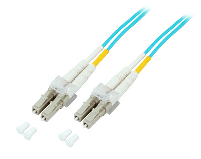 Duplex Patchkabel LC-LC OM3 -- 1m LSZH 2mm aqua von EFB ELEKTRONIK