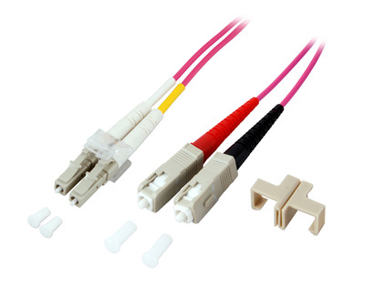 Duplex Patchkabel LC-SC OM4 -- 20m LSZH 2mm erikaviolett von EFB ELEKTRONIK