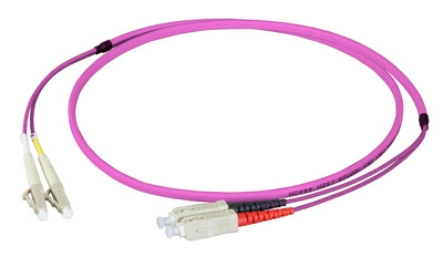 Duplex Patchkabel Flat-Twin LC-SC OM4 -- 40m LSZH 3x5mm erikaviolett von EFB ELEKTRONIK