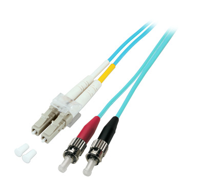 Duplex Patchkabel LC-ST OM3 -- 40m LSZH 2mm aqua von EFB ELEKTRONIK