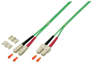 Duplex Patchkabel SC-SC OM5 -- 7,5m LSZH 3mm limettengrün von EFB ELEKTRONIK