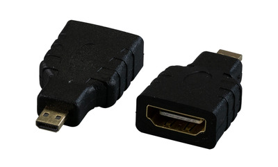 HDMI Adapter, HDMI -A auf HDMI-D -- Micro, Bu.-St., schwarz von EFB ELEKTRONIK