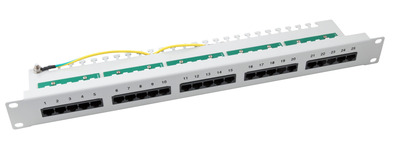 Patch Panel 25 x RJ45 8/4 1HE ISDN -- RAL7035, Cat. 3 von EFB ELEKTRONIK