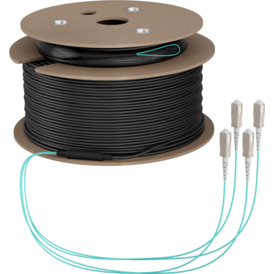 Trunkkabel U-DQ(ZN)BH OM3 4G (1x4) SC-SC -- 140m Dca LSZH von EFB ELEKTRONIK