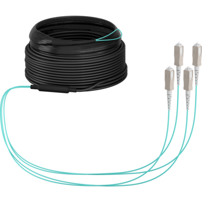 Trunkkabel U-DQ(ZN)BH OM3 4G (1x4) SC-SC -- 30m Dca LSZH von EFB ELEKTRONIK