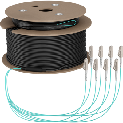 Trunkkabel U-DQ(ZN)BH OM3 8G (1x8) LC-LC -- 60m Dca LSZH von EFB ELEKTRONIK