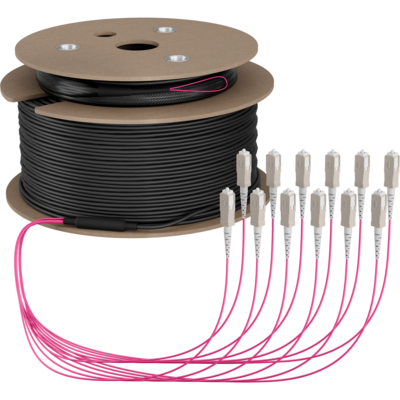 Trunkkabel U-DQ(ZN)BH OM4 12G (1x12) SC-SC -- 80m Dca LSZH von EFB ELEKTRONIK