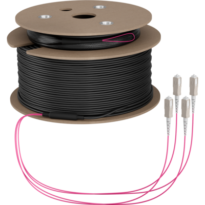 Trunkkabel U-DQ(ZN)BH OM4 4G (1x4) SC-SC -- 80m Dca LSZH von EFB ELEKTRONIK