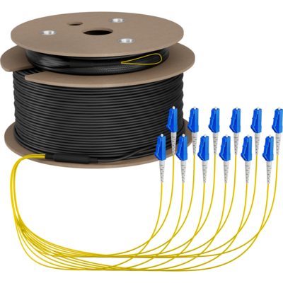 Trunkkabel U-DQ(ZN)BH OS2 12E (1x12) LC-LC -- 130m Dca LSZH G657A1 von EFB ELEKTRONIK