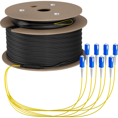 Trunkkabel U-DQ(ZN)BH OS2 8E (1x8) SC-SC -- 160m Dca LSZH G657A1 von EFB ELEKTRONIK