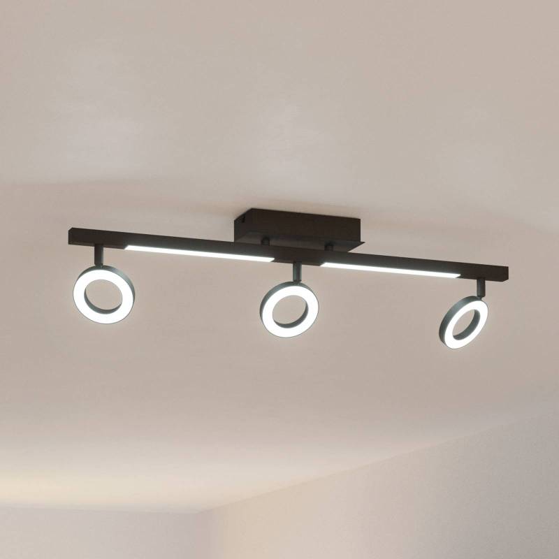 LED-Deckenspot Cardillio 2 schwarz mit drei Ringen von EGLO