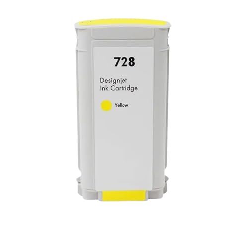 EGRMZ Kompatibel mit magnetischer Tintenpatrone 300 ml, 130 ml, 728 DesignJet T730 T830 Tintenstrahldrucker, 1 Set(130ml Y) von EGRMZ